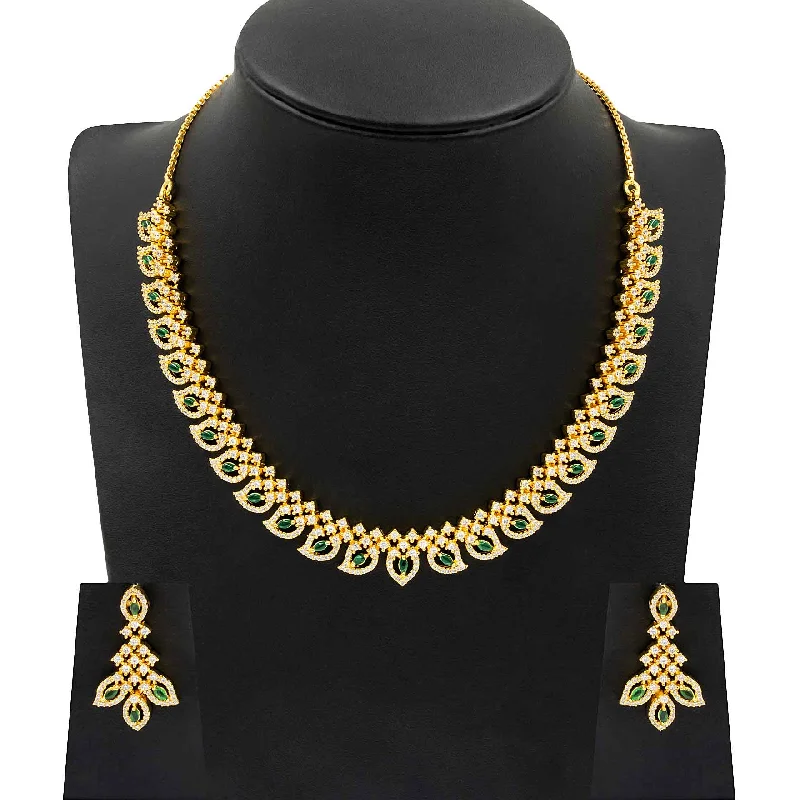 Premium Stone Necklace with Stud PMSNS1WG-007, PMSHST4WG-002