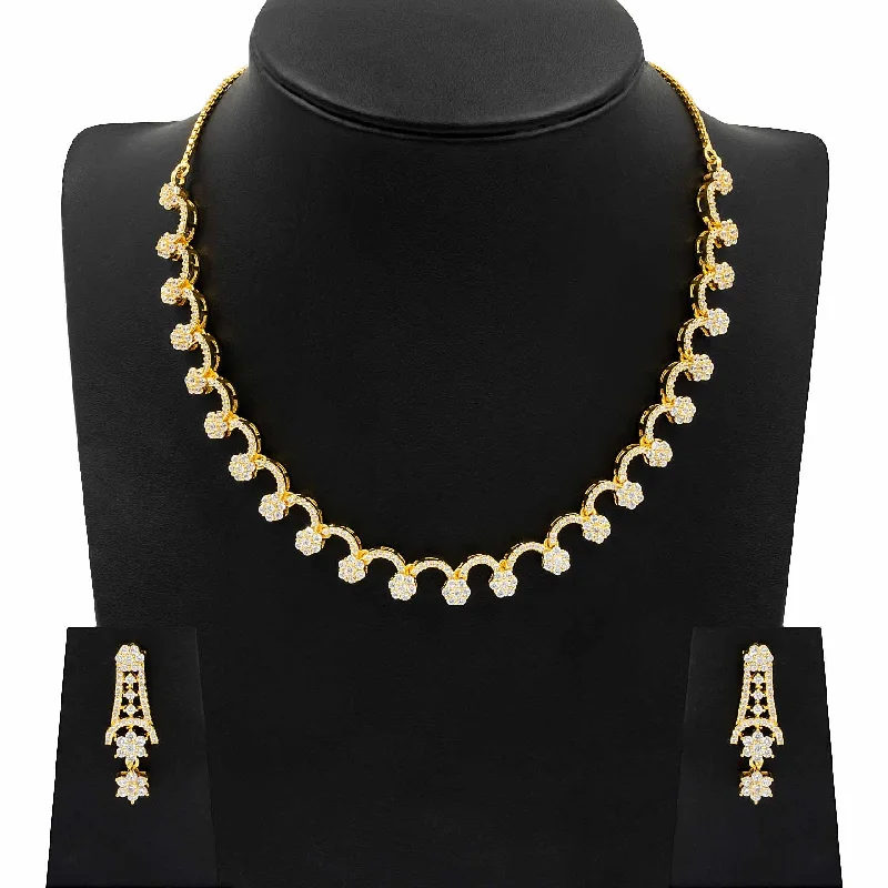 Premium Stone Necklace with Stud PMSNS36W-008, PMSHST46W-052