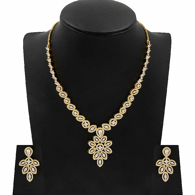 Premium Stone Necklace with Stud PMSNS5W-008, PMSHST10W-052