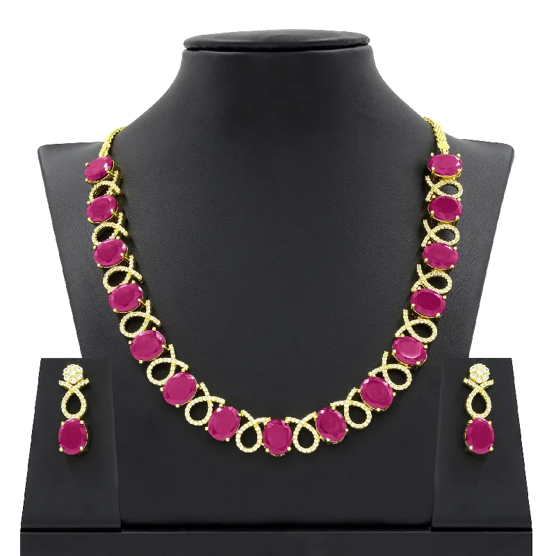 Premium Stone Necklace with Stud PMSNS7WR-008, PMSHSTWR-081