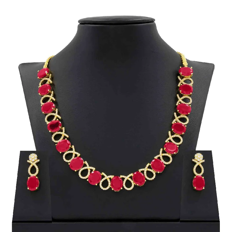 Premium Stone Necklace with Stud PMSNS7WX-008,PMSHST3WX-081