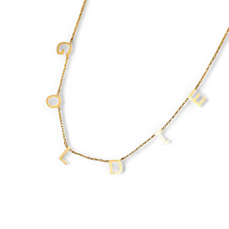 Spaced Letter Name Necklace