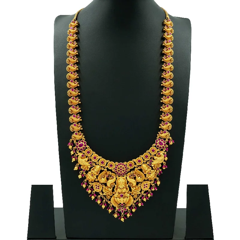 Sreshta Collection Gheru Necklace PSGRNLSR4R-0651