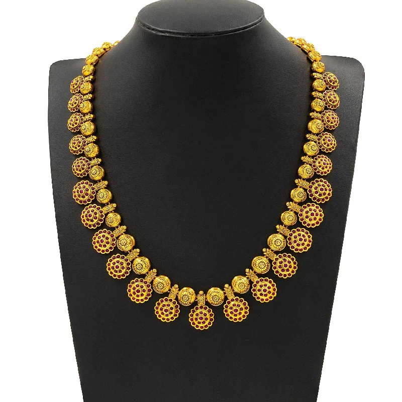 Sreshta Collection Gheru Necklace wit Stud PSGRHSTSR24R-061, PSGRNLSR82R-0631