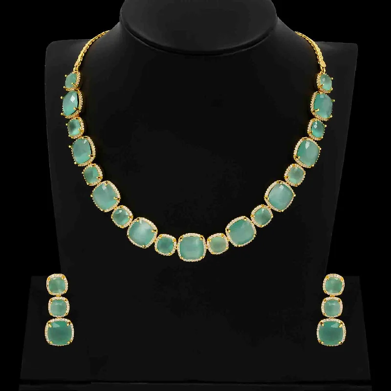 Stone Necklace with Stud PMSNS23WN-008, PMSHST15W-082