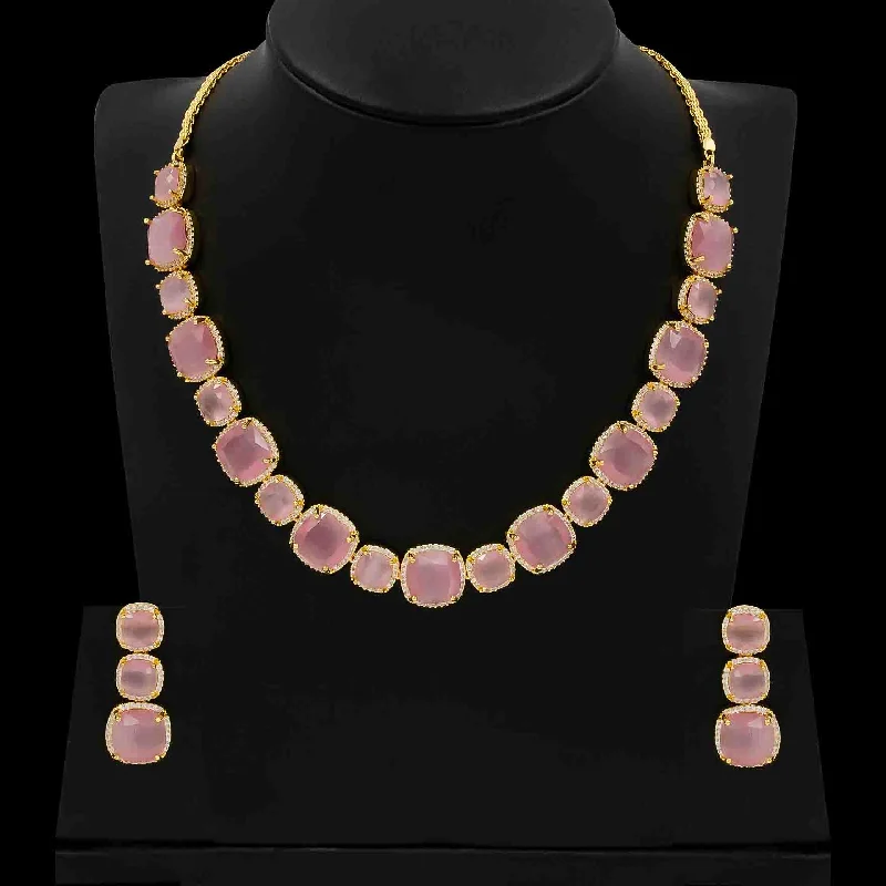 Stone Necklace with Stud PMSNS23WPN-008, PMSHST15WPN-082