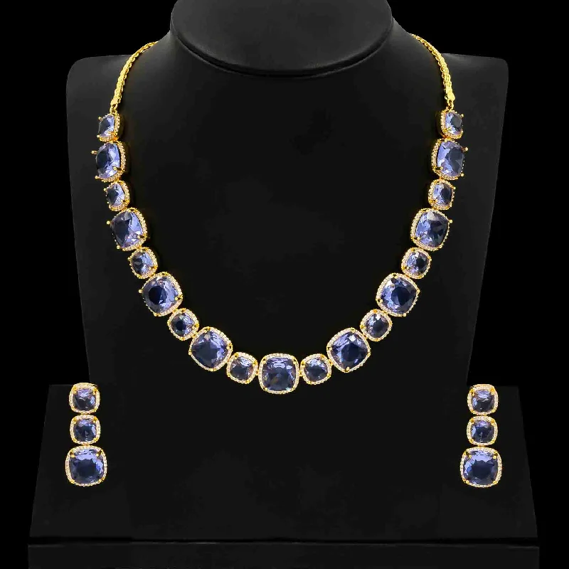 Stone Necklace with Stud PMSNS23WV-008, PMSHST15WV-082