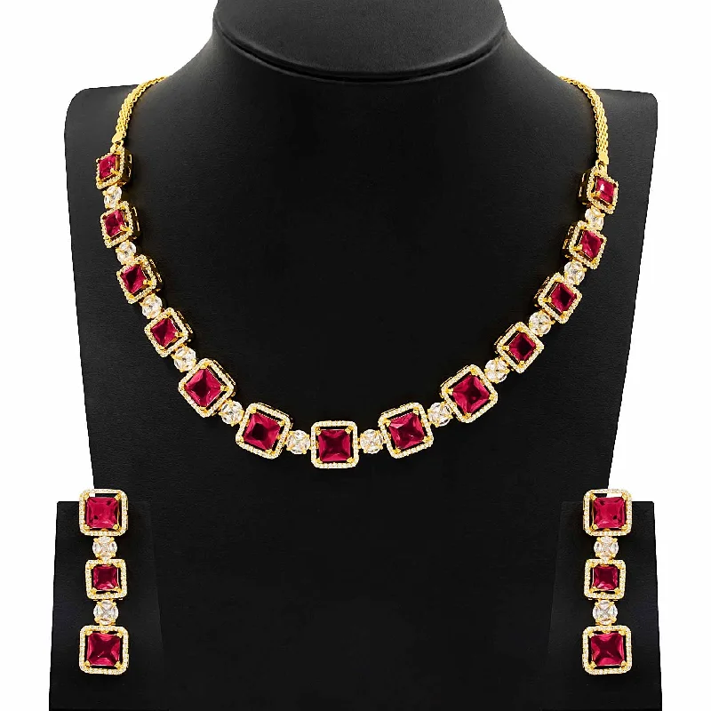 Stone Necklace with Stud PMSNS24WX-008, PMSHST11WX-003