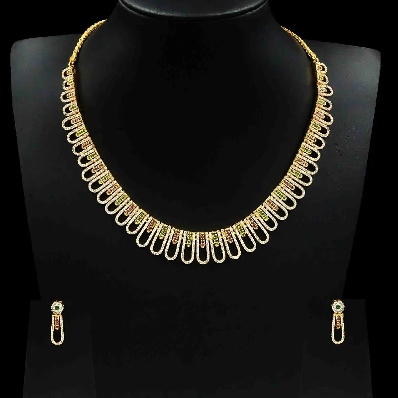 Stone Necklace with Stud PMSNS26WRG-008,PMSHST18WRG-002