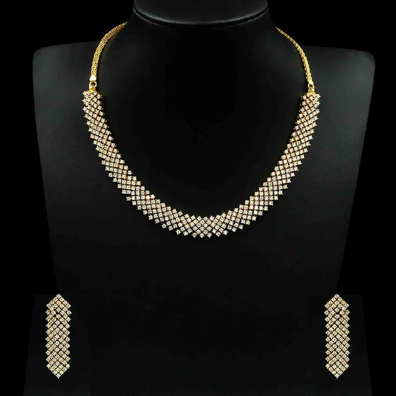 Stone Necklace with Stud PMSNS3W-007, PMSHST11W-052