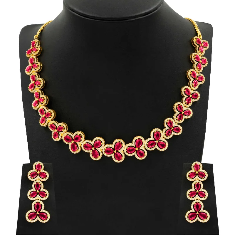 Stone Necklace with Stud PMSNS3WX-008, PMSHST2WX-082