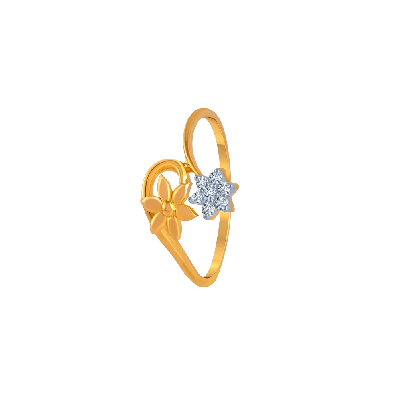 Twin Tulip Diamond Ring